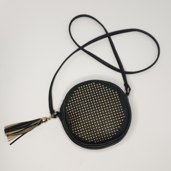 Neon Hart crossbody black faux leather studded bag - Picture 14 of 16